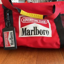 VTG 90'S Marlboro Adventure Team Lizard Rock Red Promo Duffel Gear Bag   picture
