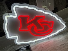 KC Chiefs LED Neon Sign Wall Sign NFL 16 by 11” Kansas City picture