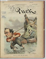 William Jennings Bryan 1900 Puck Political Cartoon Democracy Wreck Populist picture