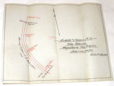 VTG 1890 NORFOLK & WESTERN RAILWAY MAP OHIO EXTENSION WAYNE COUNTY, WV 11x9