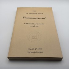 1988 LONG BEACH STATE CSULB Commencement Book - Graduation Ceremony picture