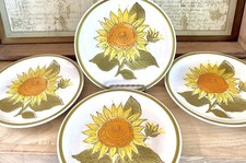 4-Vintage MCM Esperanto Luncheon Plates by J Roberts “Sunshine” M830, Japan picture