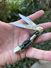 Marbles Green Bone Copperhead Trapper Traditional Slipjoint Pocket Knife New picture