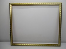 Large Vtg Solid Wood Ornate Gold Art  Frame Fits 21