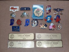 1970s Lions Club Indiana Pins Lot of 21 Vintage Collection IndyCar  picture