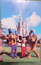 VTG Walt Disney World Mickey Mouse Pals Goofy Pluto Cinderella 1970s  Postcard picture