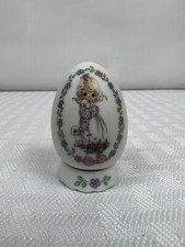 Precious Moments Easter 1992 Egg w/ Stand The Lord Is My Shepherd  picture