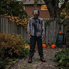 Halloween 6 Ft Standing Zombie Animatronic, Accompanied by Terrifying Sound | Li picture