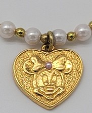 Vintage Disney X Avon Gold Tone Minnie Mouse Charm Bracelet picture