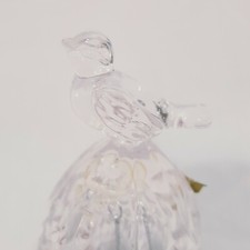 Vintage Crystal Glass Bird Bell Star Pattern 3