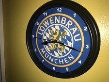Lowenbrau Munchen Beer Bar Man Cave Advertising Clock Sign picture