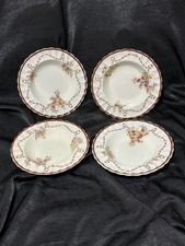 4 Antique Spode Copeland rimmed soup bowls  in the HUSK pattern. C 1891-1900 + picture