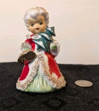 Vintage Christmas Tree Bell Angel Caroler Norcrest Napco Lefton Porcelain picture
