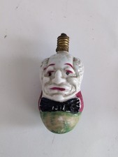 Vintage 1930s John Bull Light Bulb Milk Glass Christmans Bulb British Character picture