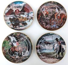 Set of 4 Life On The Range Collector Plates Danbury Mint by Wayne Justus picture