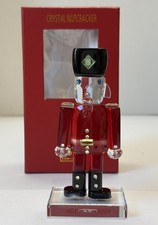 Vintage SD Simon Designs Crystal Nutcracker Christmas Paperweight Figurine Box picture