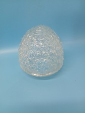 Vintage Hobnail Light Shade globe Raised Textured Clear Glass  3