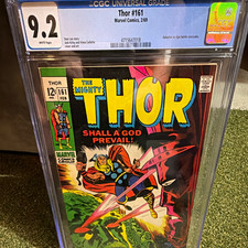 Thor #161 CGC 9.2 WHITE Pages Galactus vs Ego Finale Kirby Marvel 1969 picture