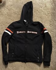 HARLEY DAVIDSON SOFT SHELL WOMEN'S HOODED BLACK JACKET SIZE XL picture