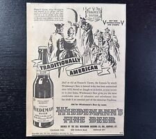 1943 Wiedemann Brewing Co Beer Fraunce’s Tavern Newspaper Ad WWII WW2 Newport KY picture