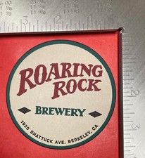 ROARING ROCK BERKELEY CALIFORNIA 3.5 INCH ROUND BEER COASTER VINTAGE RARE picture