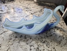 Vintage Blue Glass Swan picture