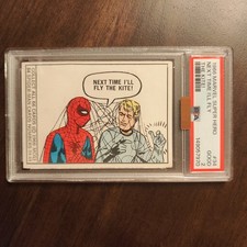 1966 DONRUSS MARVEL SUPER-HEROES CARD #34 SPIDER-MAN ROOKIE PSA MBA 👀Eye Appeal picture