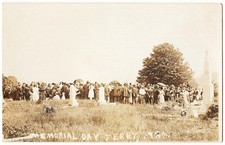 real photo Ferry MI ( Oceana County ) - Memorial Day antique postcard RPPC picture