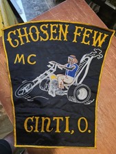 VINTAGE ORIGINAL MOTORCYCLE CLUB CHOSEN FEW LARGE BACK PATCH picture