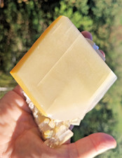 Calcite rhombohedron crystal, Kotouc Quarry, Stramberk, Czechia picture