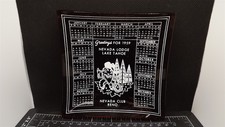 Vtg 1959 Nevada Lodge Lake Tahoe Nevada Club Reno Glass Calendar Ashtray Tray  picture