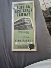 1940 FLORIDA EAST COAST RAILROAD TIMETABLE Complete Mainline Train Schedule picture