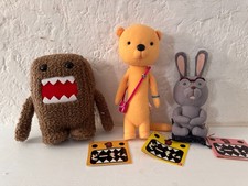 Vintage Domo Kun Plush Lot 1999 2000 Ta-Chan Usajii NHK Japan Tags picture
