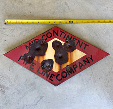 Mid-Continent Pipe Line Company Metal Sign Porcelain Vintage picture