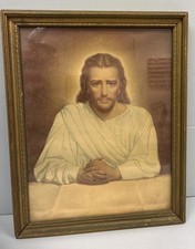 Vintage Framed Ralph Pallen Coleman The Savior Print 15.5