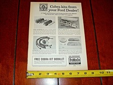 COBRA KITS FORD HIGH PERFORMANCE ORIGINAL 1964 AD picture