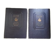 History of WWII Vol 1 & 2 Hardcover WM H Wise & Co Inc Pictorial 1944 Militaria  picture