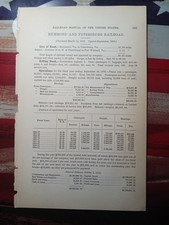 1877 Antique Train Report RICHMOND & PETERSBURG RAILROAD Port Walthall Virginia  picture