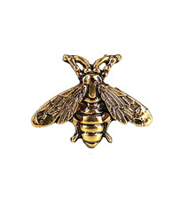 A Golden Worker Bee Metal Lapel Pin Badge (25mm) - New picture