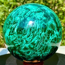 4.4LB Natural malachite ball quartz crystal energy ball reiki healing picture