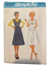 Vintage 1970s Simplicity 8027 Dress Or Jumper Size 10. Check Description. picture