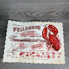 Fellsmoor Yarmouth Maine Restaurant Placemat Paper Memento Lobster Route US-1 picture