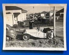 Vintage 1950s Snapshot MG TC TA TB Midget Roadster Sports Car Wire Wheels picture