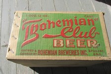 Antique Bohemian Club Beer Box Spokane Washington w State Liquor Tax Label 12pk picture