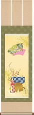 Hanging Scroll Standing Hina by Keizan Ito made in Japan Mid Size 44 x164 cm picture