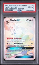 PSA 10 2019 POKEMON SUN & MOON COSMIC ECLIPSE #262 FA/SILVALLY GX COSMIC ECLIPSE picture