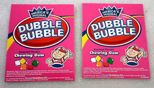 2 Original Dubble Bubble Chewing Gum Machine Vending Display Card 2000s NOS NEW picture
