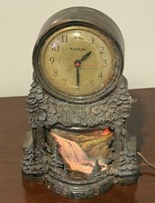 Vintage Mastercrafters Waterfalls Works  Lighted Animation Table Clock NK picture