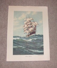 FOREST QUEEN of Boston Clipper Ship by Montague Dawson 1943 Print 16