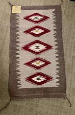 Bernice P Toledo Navajo Rug Crownpoint Weavers Assn Tagged Vintage Wool picture